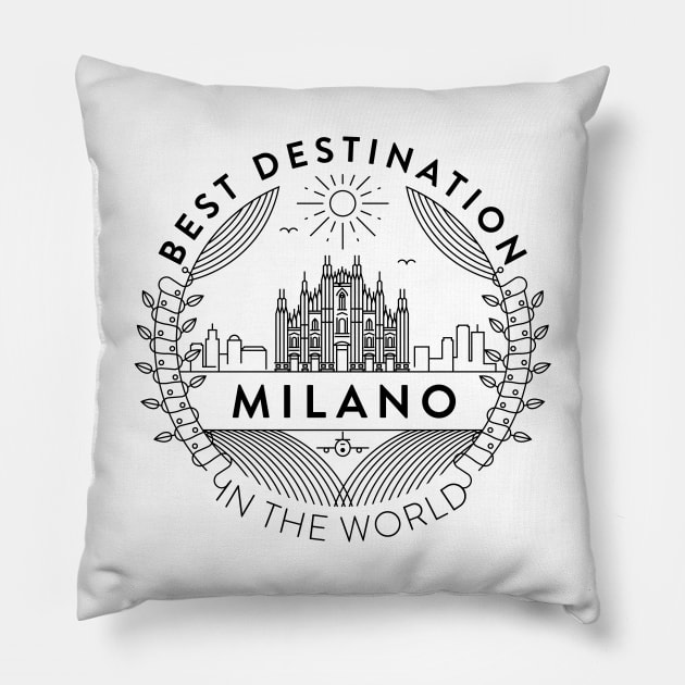 Milano Minimal Badge Design Pillow by kursatunsal