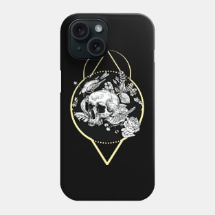 Human skull Boho Phone Case