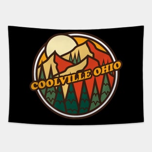 Vintage Coolville, Ohio Mountain Hiking Souvenir Print Premium Tapestry