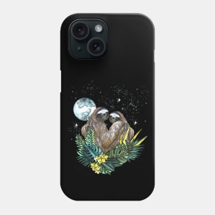 Sloths in love, lovers couple cute Phone Case