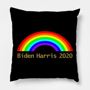 Biden Harris Rainbow Pillow