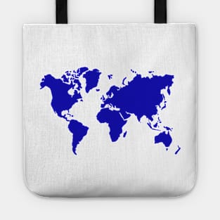 blue world map stickers Tote