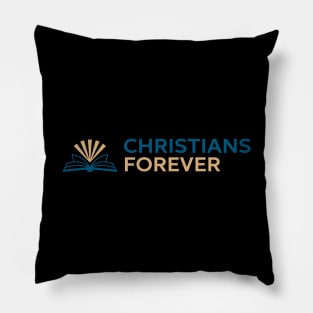 Christians Forever (Blue & Gold Logo) Pillow