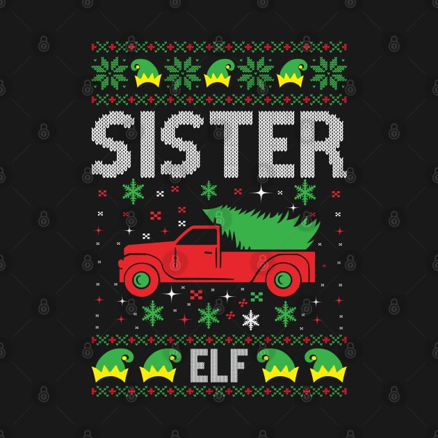 The Sister Elf ugly christmas sweater by MZeeDesigns