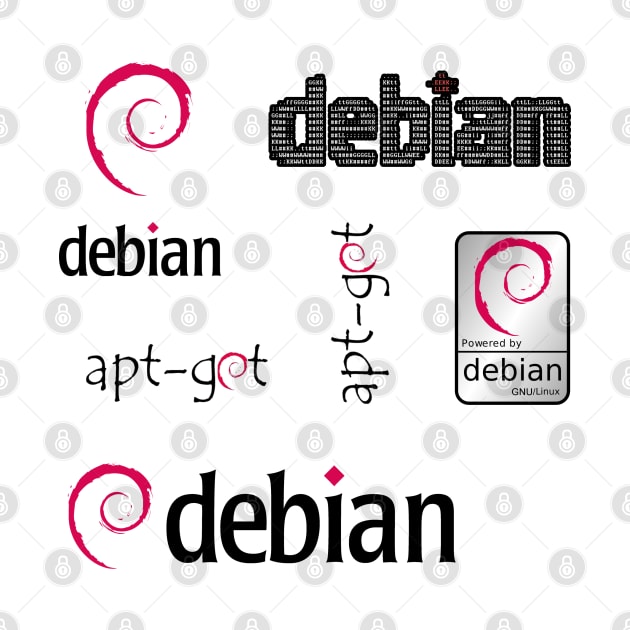 debian sticker set by yourgeekside