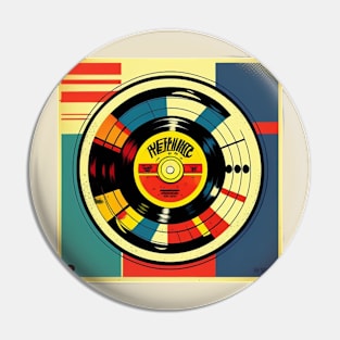 Vintage Pop Art Vinyl Records III Pin