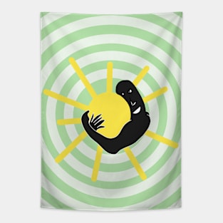 Sunny positive hug Tapestry