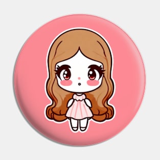 Lana Del Rey Kawaii Illustration Pin