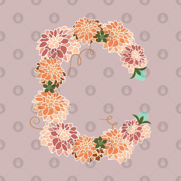 Letter C Floral by CTstudio