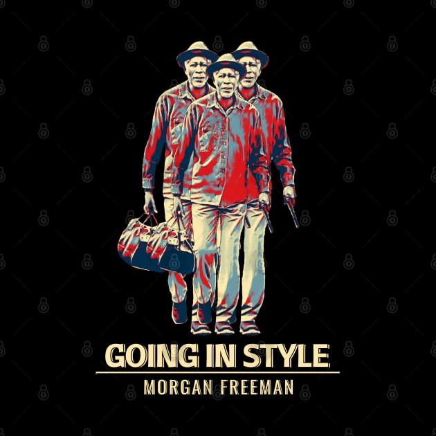 Three going in style - Morgan Freeman Fanart by Flower'Animals Studiost