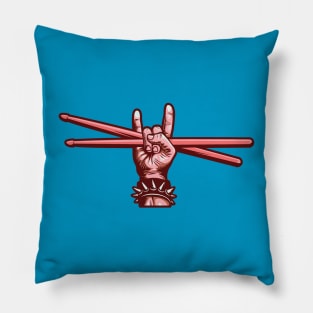 Rock Drummer Sticks Pillow