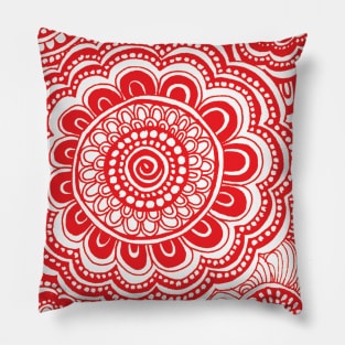 Candy Apple Anemone Flowers Pillow