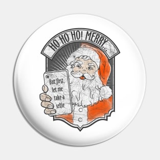 Santa Selfie Pin