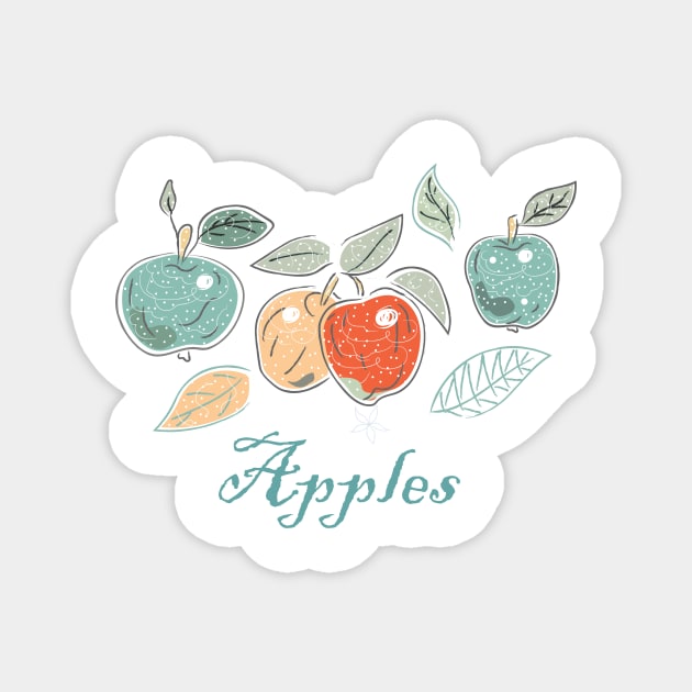 Apples Magnet by Kristina Stellar Scandinavian Land