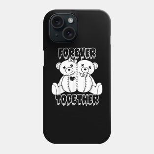 Forever Together Stuffed Animal Bear Couple Sewn Stitches Phone Case