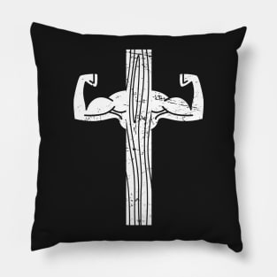 Christian Buff Workout Cross Pillow