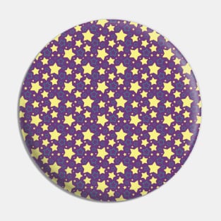 Yellow and Violet Stars Seamless Pattern 019#001 Pin