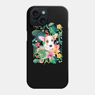 Tropical Fawn White Corgi 2 Phone Case