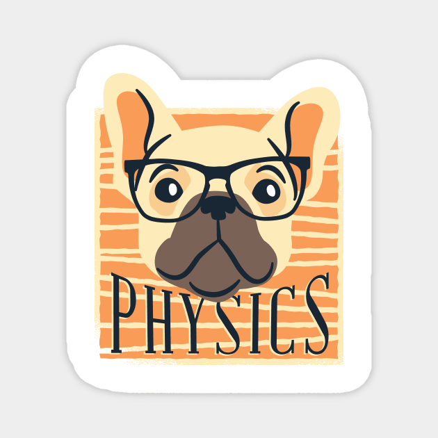 Pug Physics Funny Science Dog Shirt Magnet by Popculture Tee Collection