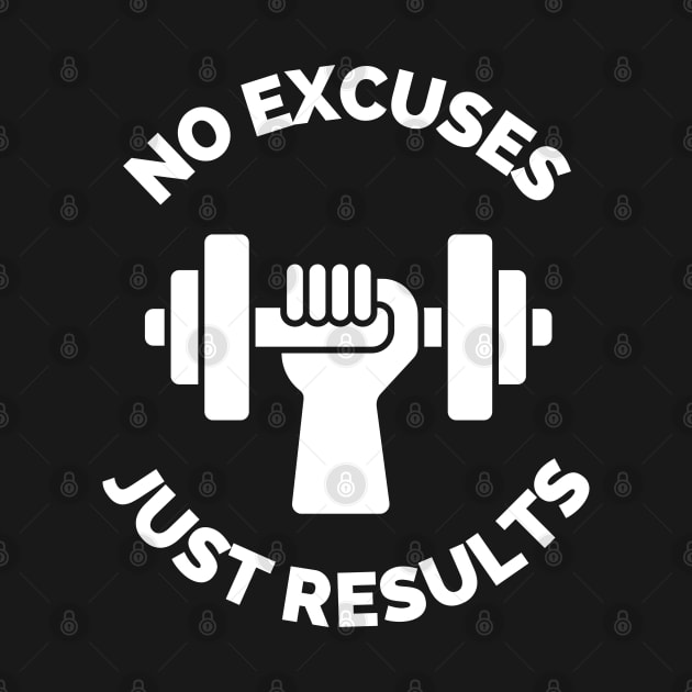 No Excuses Just Results Running Cross Country Fitness Gym Sport Motivation Inspirational Quote by Famgift