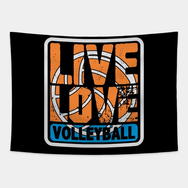 Live Love Volleyball Tapestry by mBs