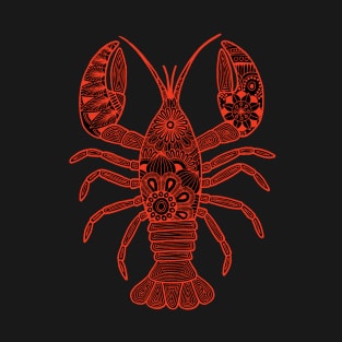 Lobster (black and red vertical) T-Shirt