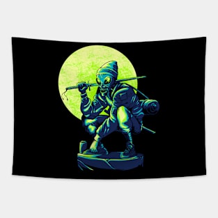 Alien ninja streetwear Tapestry