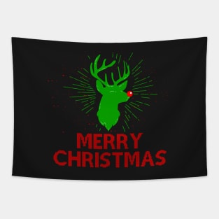 "MERRY CHRISTMAS RUDOLPH" Tapestry