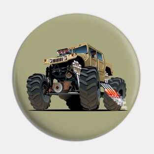 Cartoon monster truck Pin