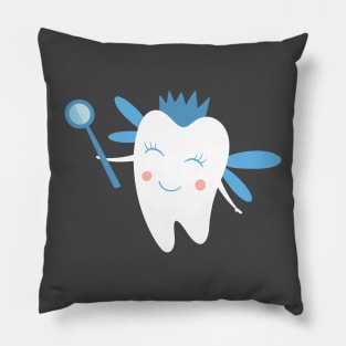 Tooth Fairy on Blue Pillow