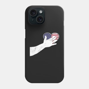 Hand On The Heart For Anthem US Flag Phone Case