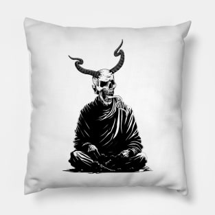 Devil Monk Skull Pillow