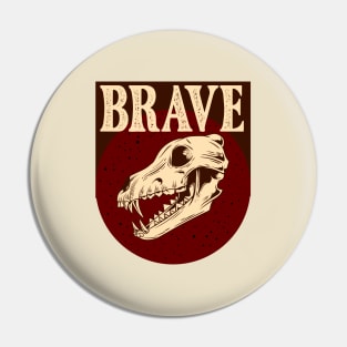 Vintage Skull - Brave 1.2 Pin