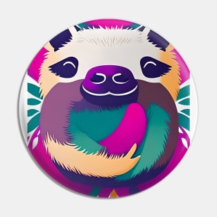 Hang in There Sloth T-Shirt#2 Pin