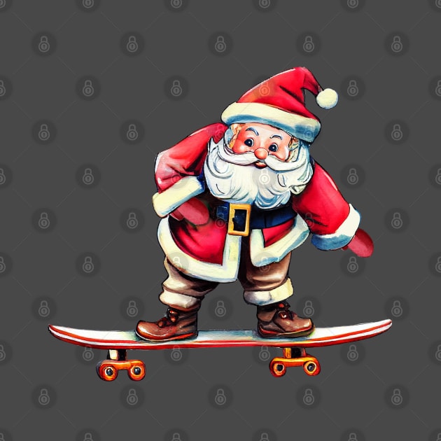 Skateboard Santa by MZeeDesigns