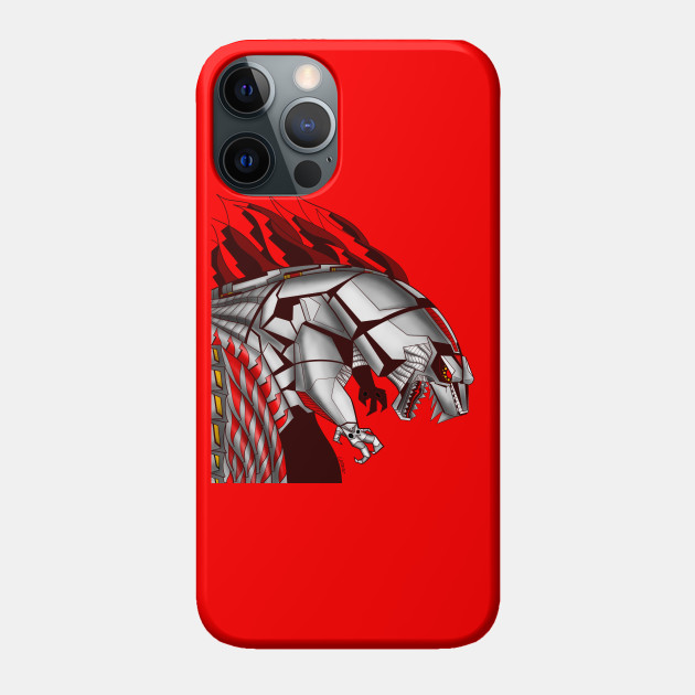 the onslaught of mechagodzilla techno kaiju burn - Mechagodzilla - Phone Case