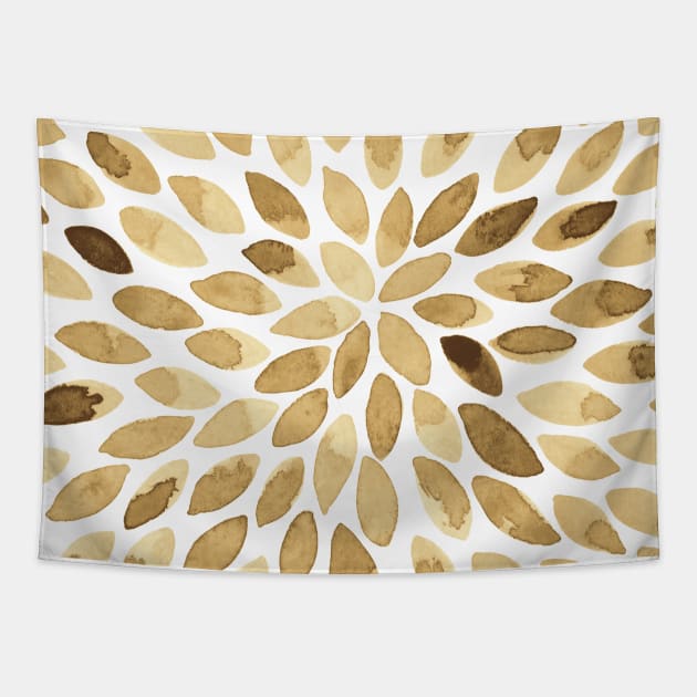 Watercolor brush strokes - brown Tapestry by wackapacka