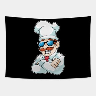 Chef with Chef's hat & funny Sunglasses Tapestry