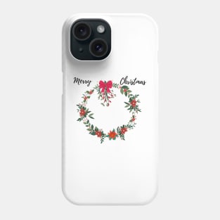 Merry Christmas Flower Ring / Christmas Flower Crown Phone Case