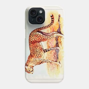 Cheetah illustration Phone Case