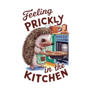 Feeling Prickly in the Kitchen Funny Chef Hedgehog T-Shirt