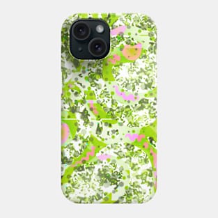 Green abstract art pouring dots effects Phone Case