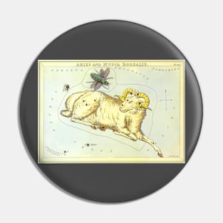 Aries the Ram, from Urania's Mirror, Vintage Signs of the Zodiac Pin