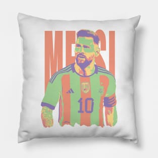 Messi Tribute - Lionel Soccer Player Goat Messi - Ronaldo Soccer Mbappe Messi Argentina Maradona Michael Jordan Inter Miami Ronaldinho Argentina Cristiano Ronaldo - 10 - Barcelona vs real Madrid - World Cup - Mundial de Futbol Pillow