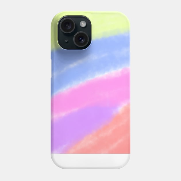 Blue pink green yellow watercolor abstract art Phone Case by Artistic_st