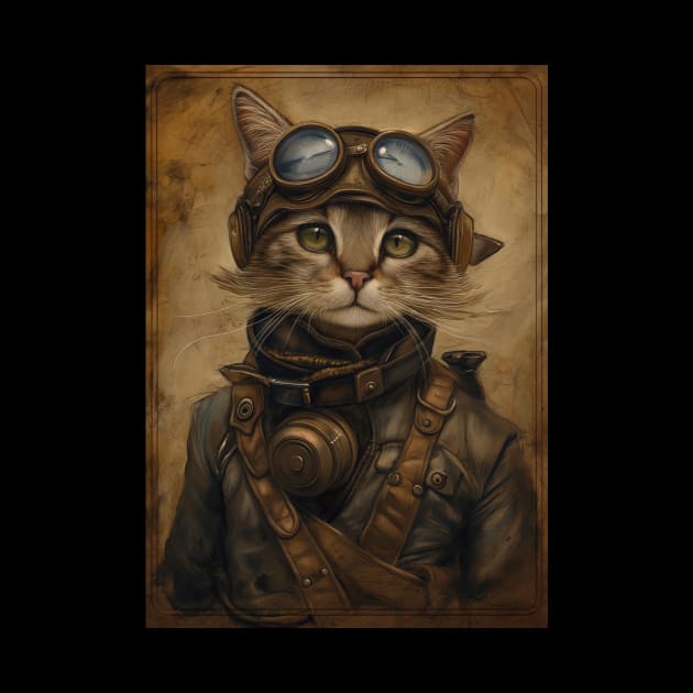 Steampunk Cat by Durro