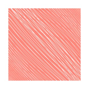 Striped-pattern, orange, white, simple, minimal, minimalist, lined-pattern, stripe, modern, trendy, basic, digital, pattern, abstract, lines, line, line-art, jewel-color, T-Shirt
