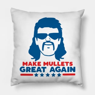 Make Mullets Great Again Vintage 80s Hair Party USA Pillow