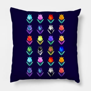 Nocturne Tulip Garden Pillow