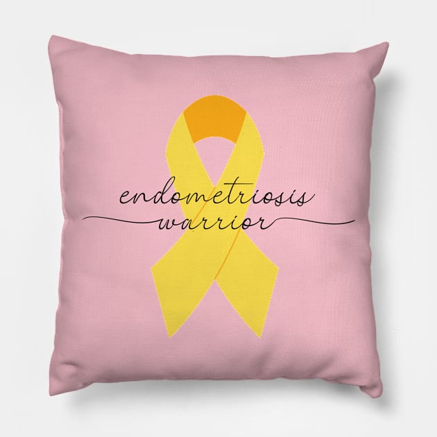 Endometriosis Awareness Warrior Pillow by Ivanapcm